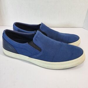 Cole Haan Grand OS Mens Blue Canvas Slip On Loafers Size 8M‎